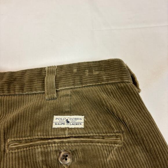 Vintage Polo Ralph Lauren Pleated Corduroy Pants Men's 36x29 - Picture 4 of 9